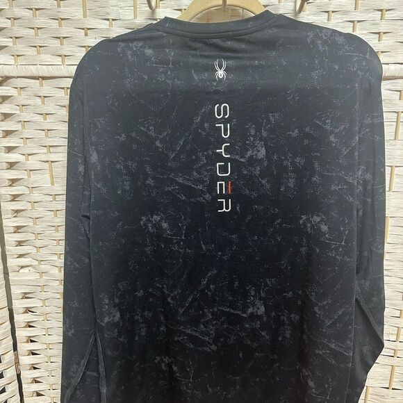 Spyder swim rashguard shirt men’s S new with tags black grey - Picture 3 of 11